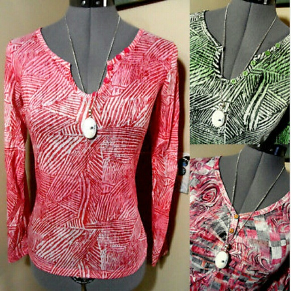 Nwt MISS SAS'A Artist Tees SML Long Sleeve tops - Picture 1 of 7